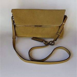 Vince Camuto Women's Suede Purse Crossbody Bag in Color Olive Oil
